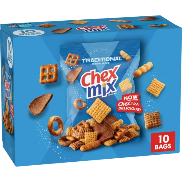chex mix classics cheddar traditional bold 30 bags variety pack