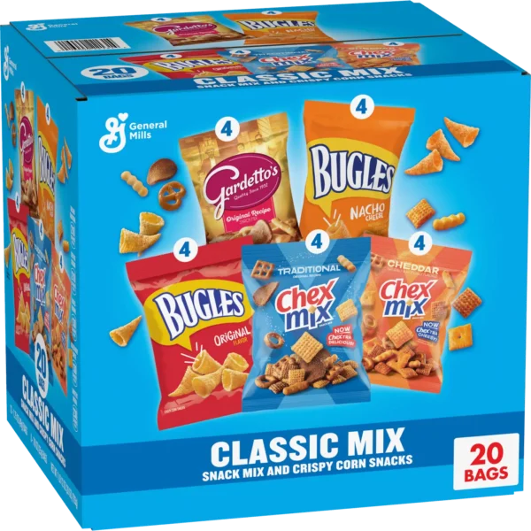 chex mix classics cheddar traditional bold 30 bags variety pack